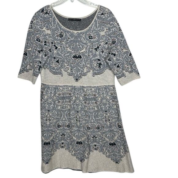Peruvian Connection Pina Cotton Pullover Knot Sweater Dress. Size Large. - Picture 1 of 8